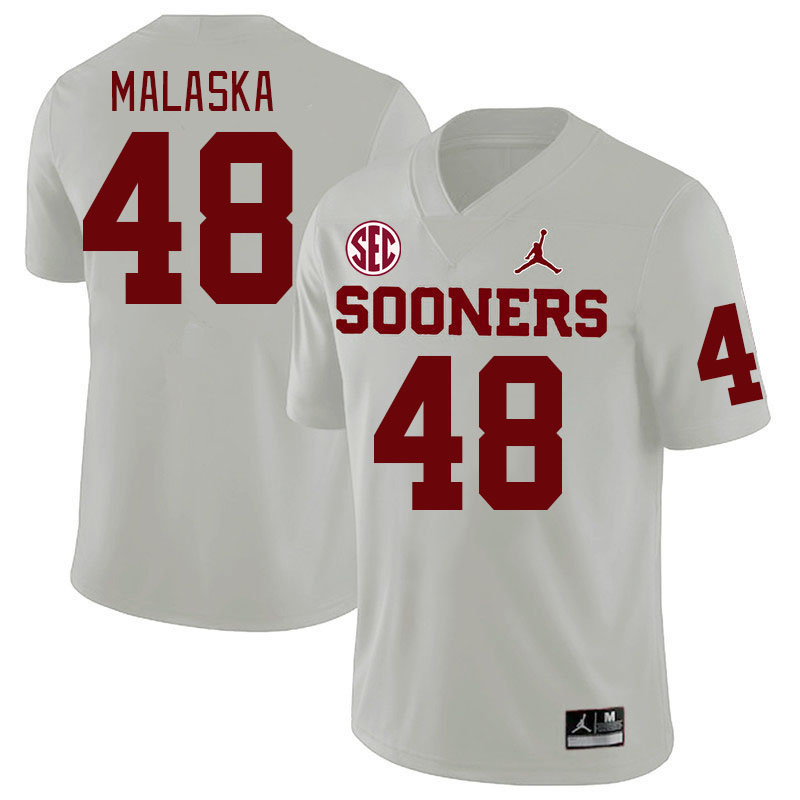 #48 Jocelyn Malaska Oklahoma Sooners 2024 SEC Conference College Football Jerseys-White